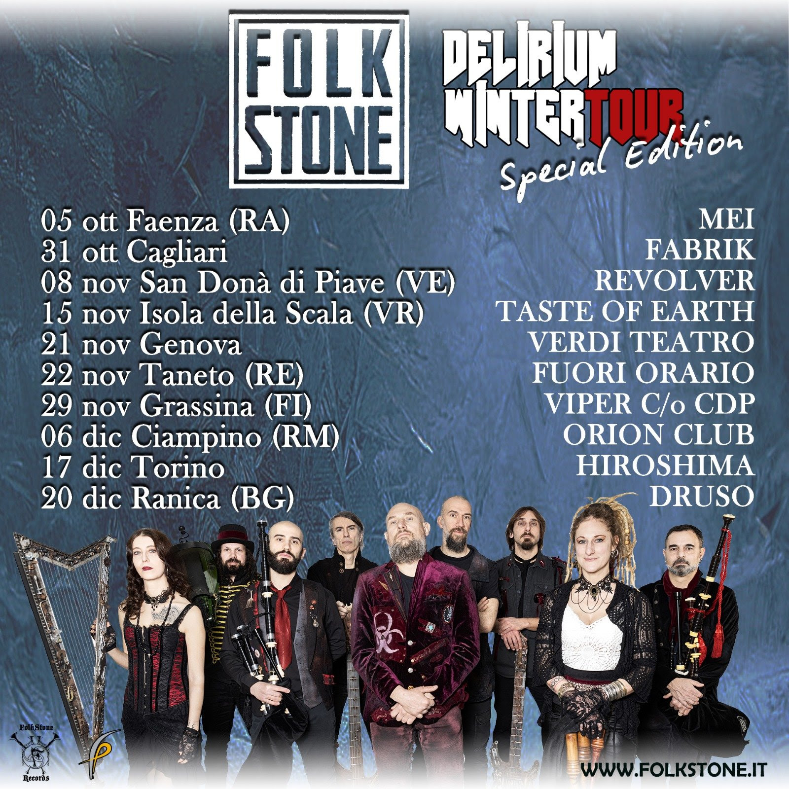 FOLKSTONE annunciato il DELIRIUM WINTER TOUR (Special Edition)