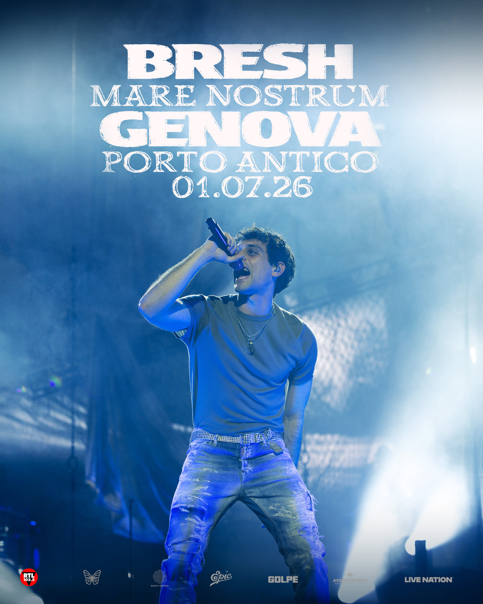 BRESH: torna nella sua GENOVA con MARE NOSTRUM, il 1° luglio 2026 al Porto Antico! Stasera seconda data SOLD OUT all’Unipol Forum di MILANO