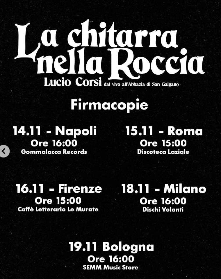 Lucio Corsi: “La Chitarra Nella Roccia” firmacopie.