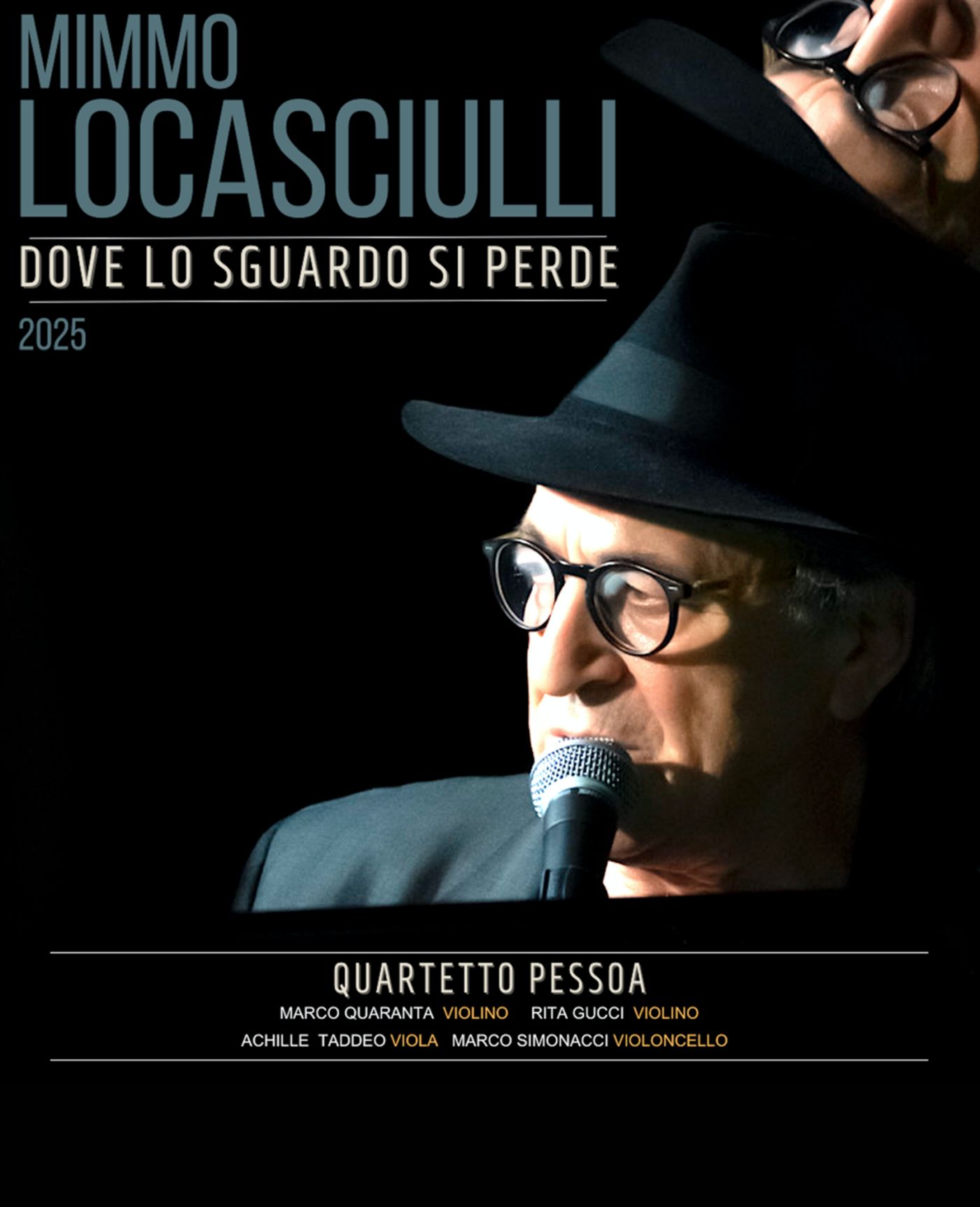Domani a Mendrisio nel Canton Ticino in Svizzera e venerdì 14 novembre a Como i prossimi concerti del cantautore MIMMO LOCASCIULLI, che con il tour “DOVE LO SGUARDO SI PERDE” celebra i suoi 50 anni di attività artistica