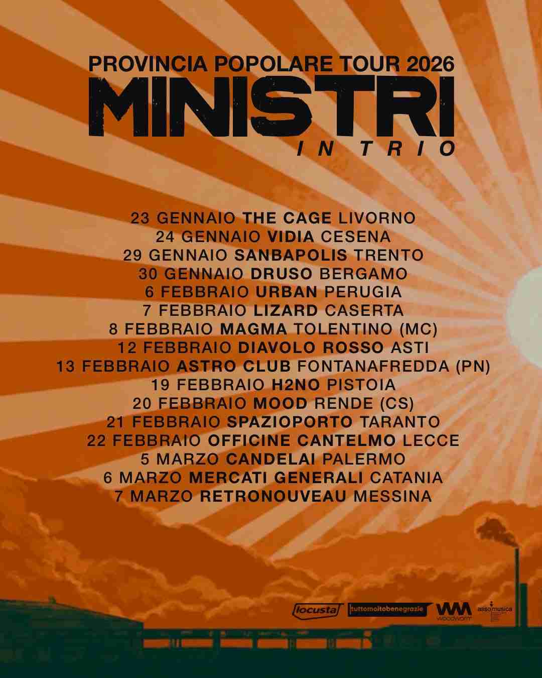 Ministri annunciano il Provincia popolare tour 2026