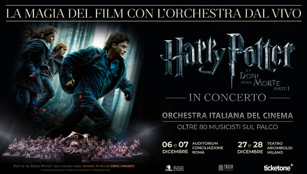 HARRY POTTER torna in concerto con I DONI DELLA MORTE in prima assoluta: a Roma il 6 e 7 dicembre e a Milano il 27 e 28