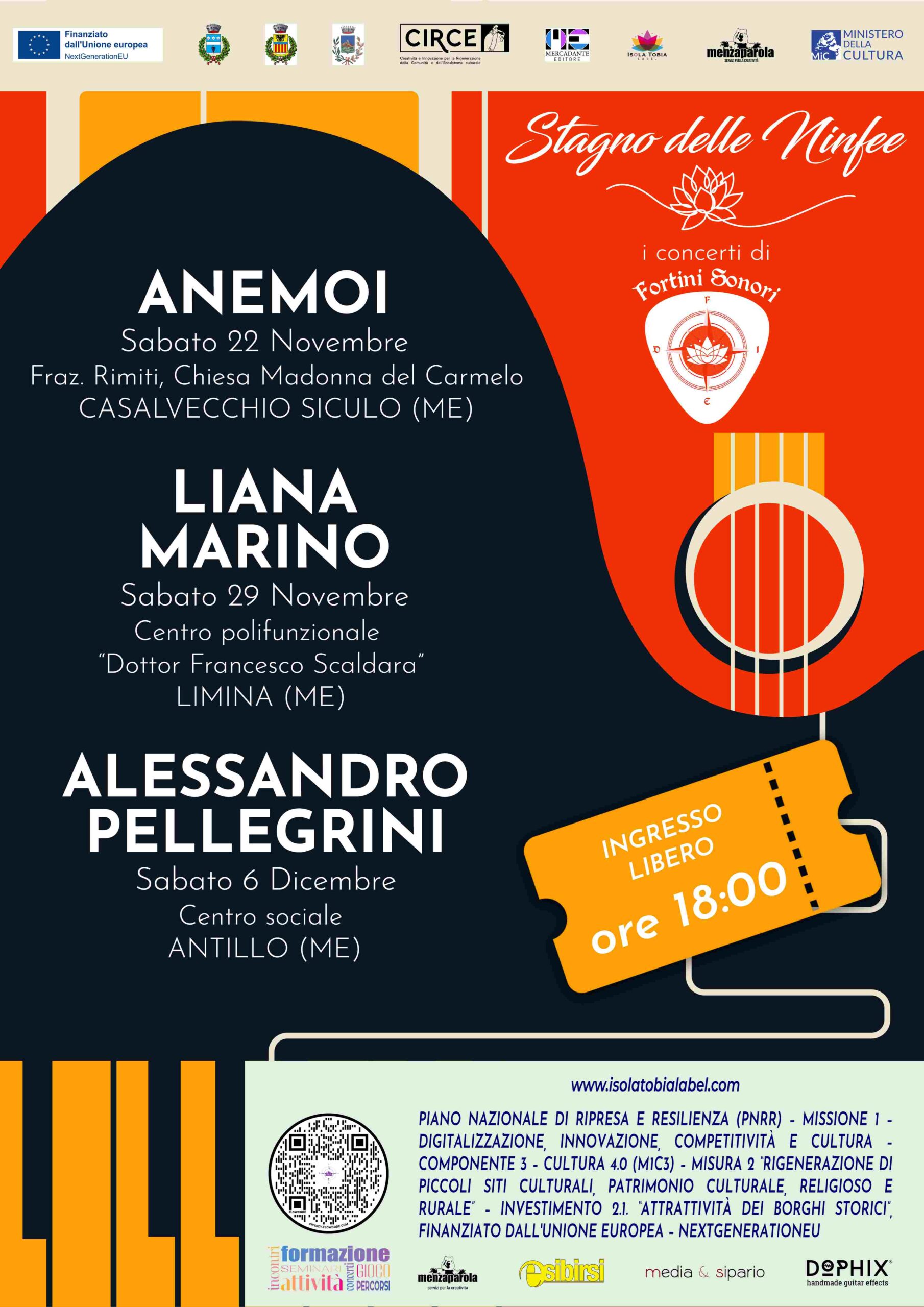 Dal 21 novembre i concerti “Lo Stagno delle Ninfee” del progetto “Fortini Sonori” a Isnello e Casalvecchio Siculo, Limina e Antillo