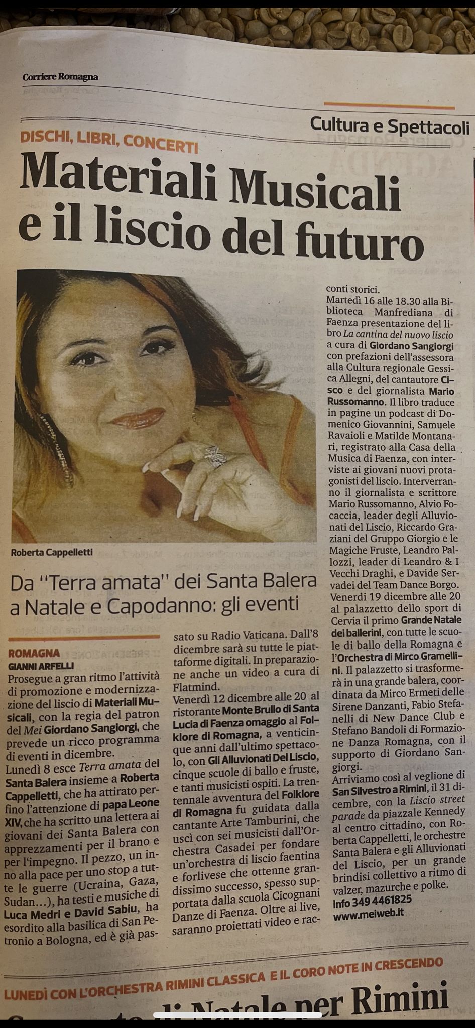 Materiali Musicali e gli appuntamenti fino a Capodanno per il Liscio del Futuro