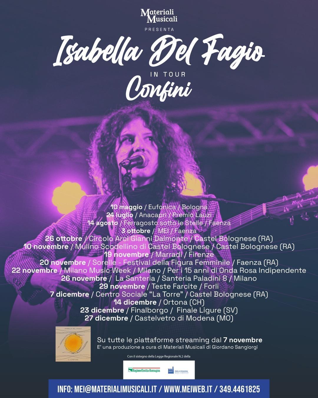 Isabella Del Fagio prosegue con il tour “Confini”