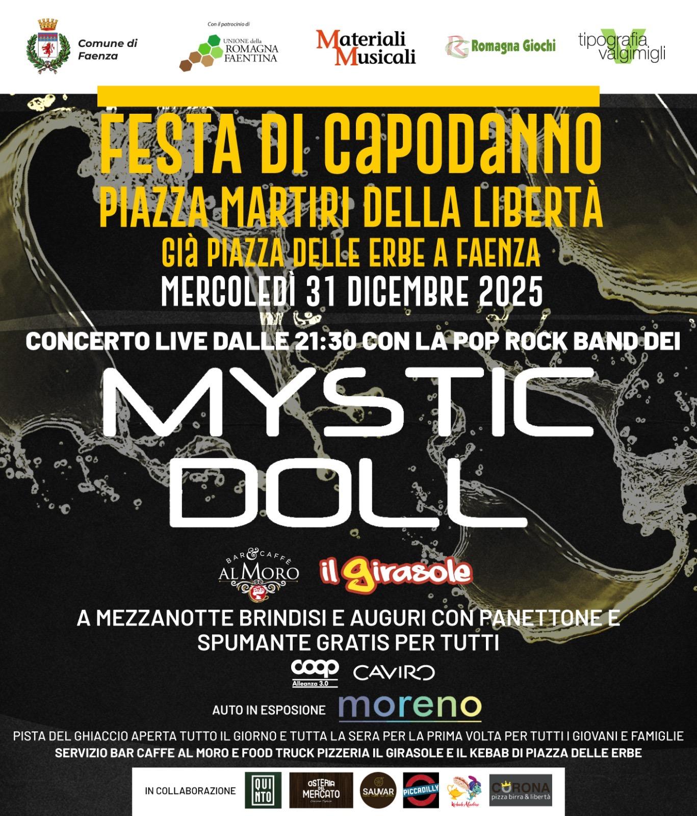 TORNA A FAENZA IL CAPODANNO ROCK, APERTO IL BANDO PER SUONARE PRIMA DEI MYSTIC DOLL