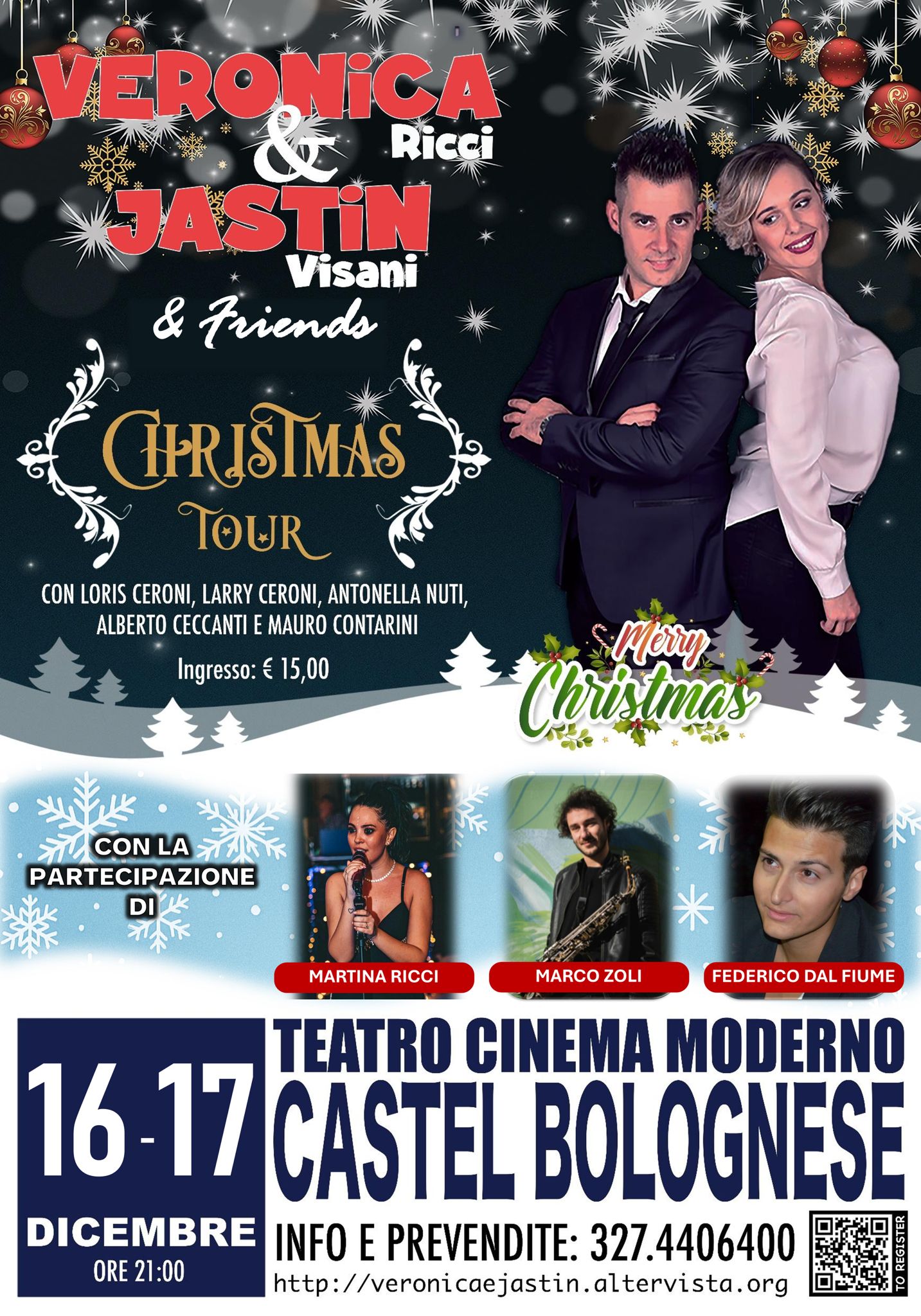 Veronica Ricci & Jastin Visani presentano il Christmas Tour: due serate speciali al Teatro Cinema Moderno di Castel Bolognese