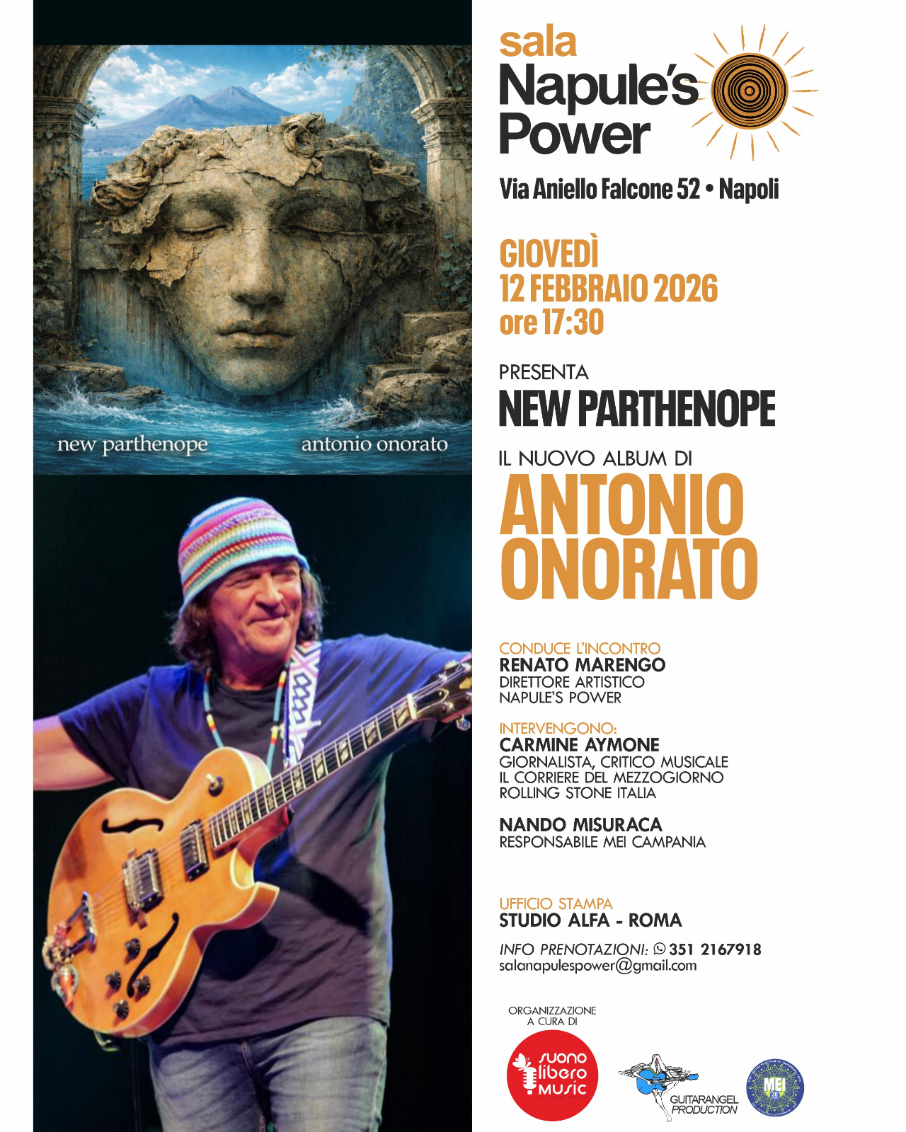 Napule’s Power presenta “New Parthenope”, il nuovo album di Antonio Onorato –  Il MEI è partner