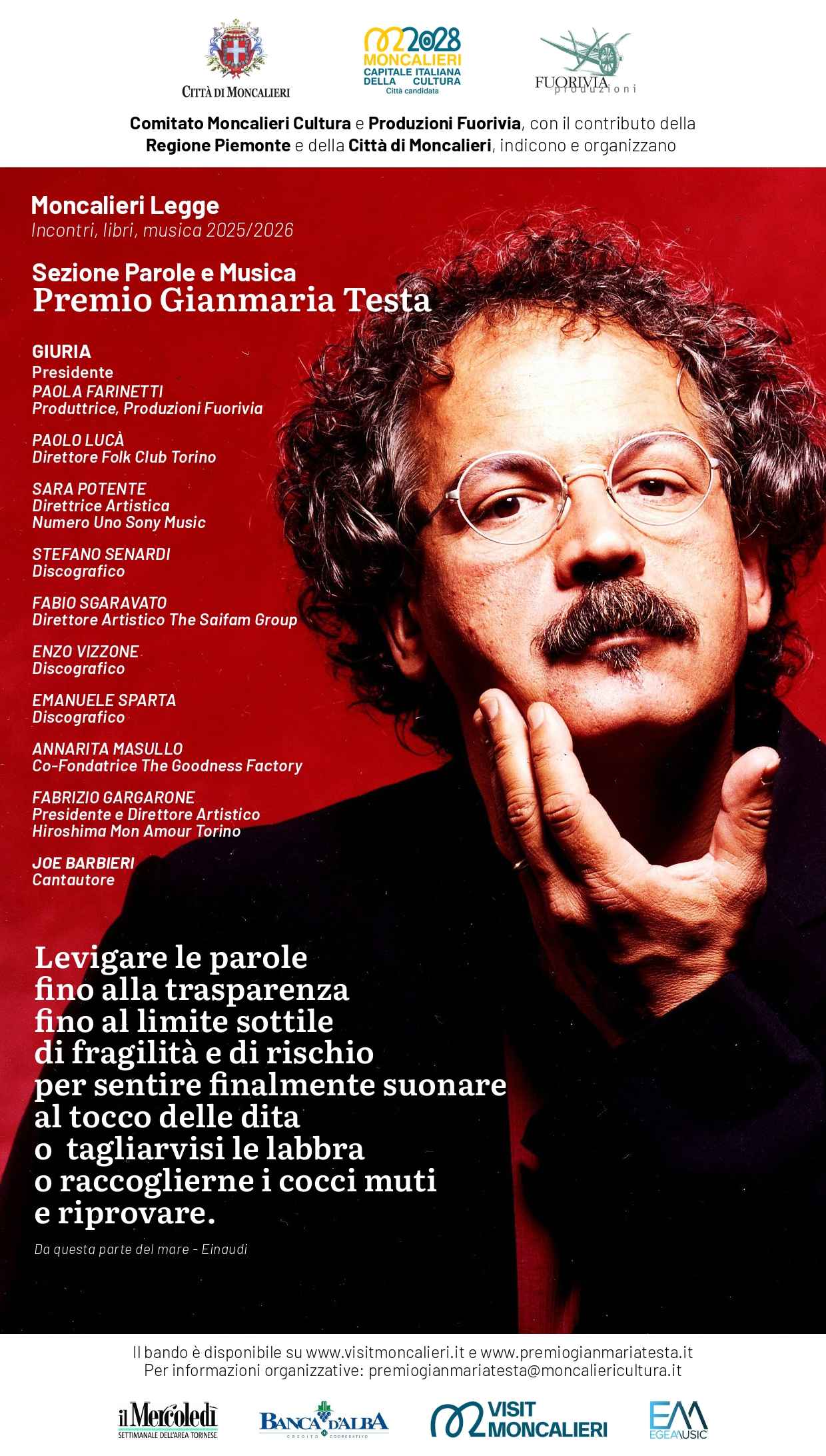 PREMIO GIANMARIA TESTA | c’è tempo fino al 25 gennaio per partecipare alla sesta edizione del Premio dedicato al cantautore piemontese.