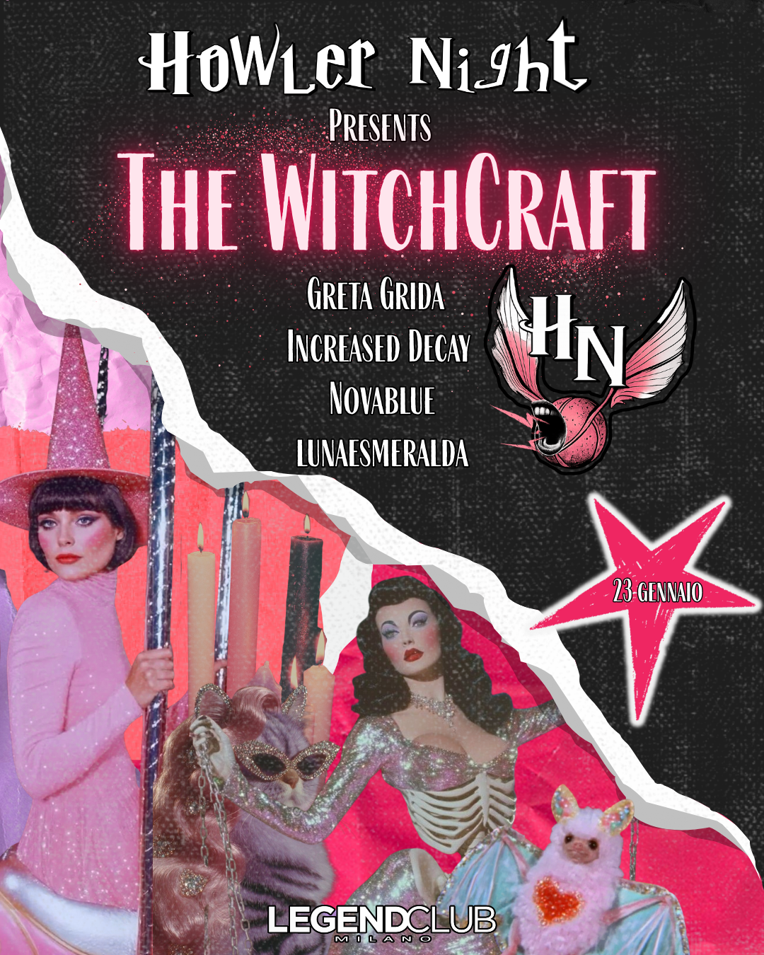 HOWLER NIGHT – THE WITCHCRAFT 23 gennaio 2026 – Legend Club Milano