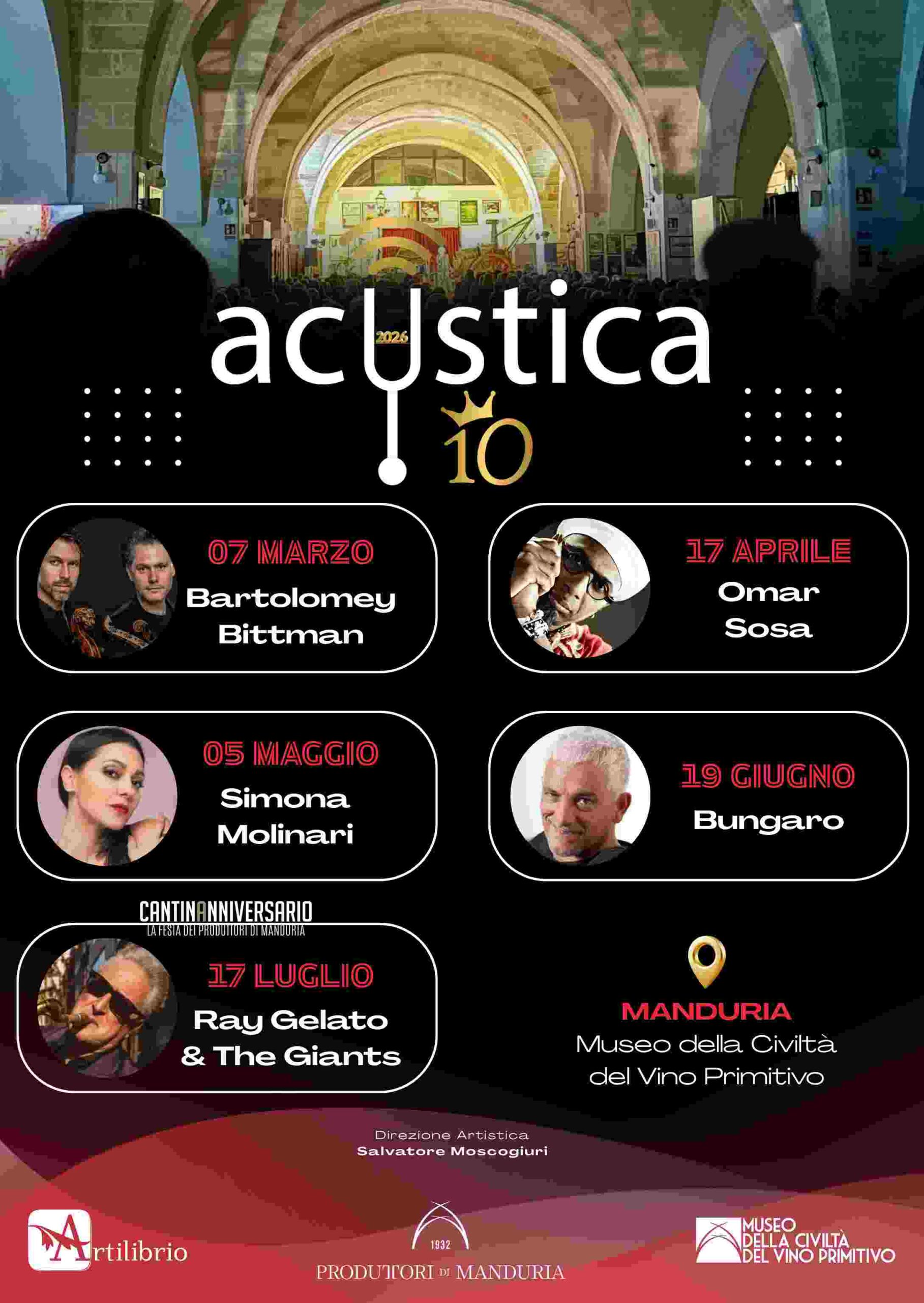 Simona Molinari, Omar Sosa e Ray Gelato a Manduria per Acustica 2026