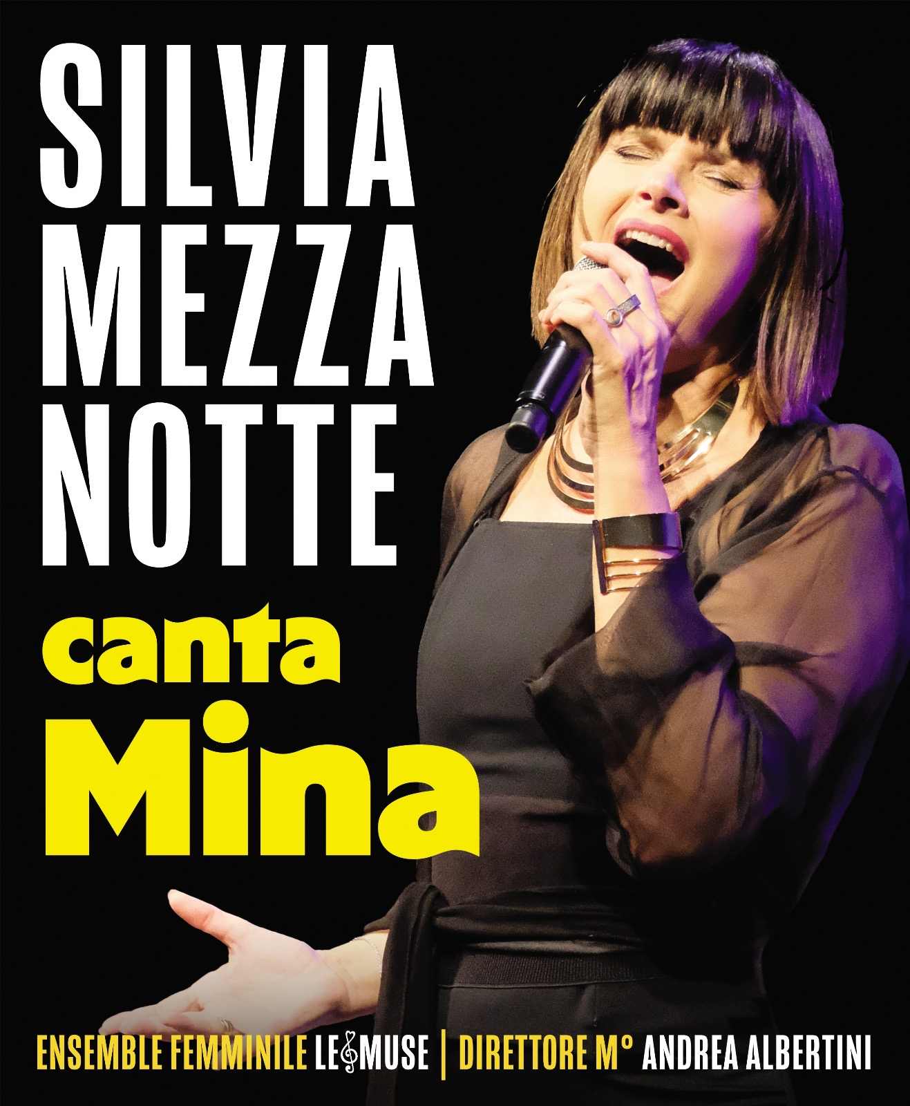 Lunedì 23 febbraio a TORINO, al Teatro Alfieri, SILVIA MEZZANOTTE porta in scena “SILVIA MEZZANOTTE canta MINA”