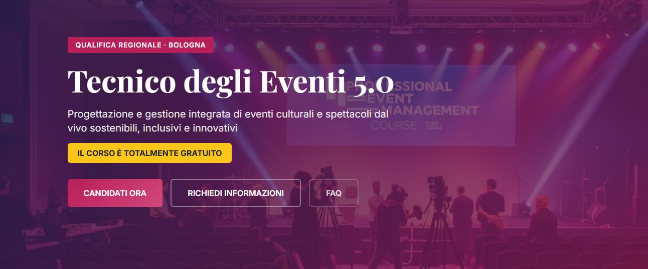 Corso Tecnico degli Eventi 5.0 – Iscriviti ora! il MEI e’ partner