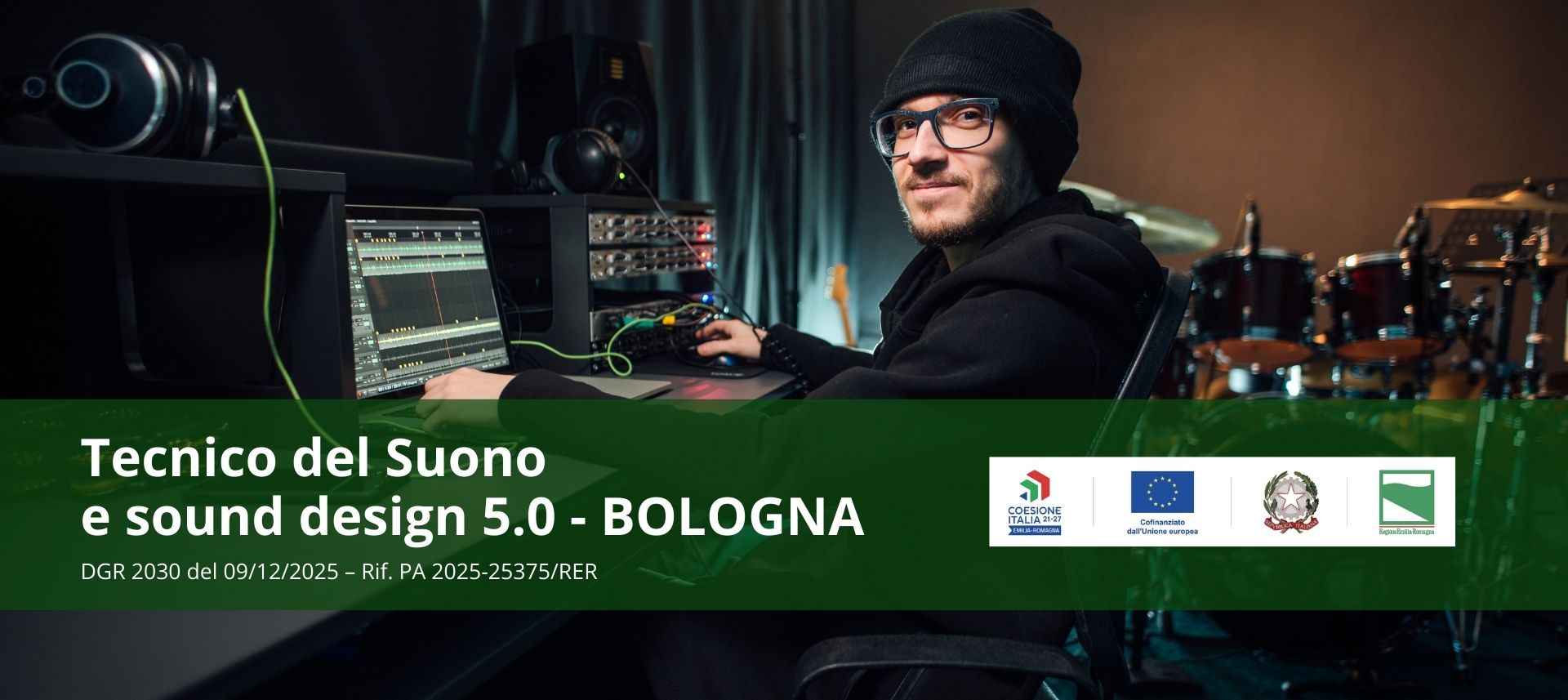 “Tecnico del Suono e sound design 5.0 per lo Spettacolo dal vivo e la Produzione Multimediale: spatial audio, AI generativa, acustica sostenibile, phygital sound design, ambienti immersivi, produzioni ibride”, in partenza a Bologna. Il MEI è partner
