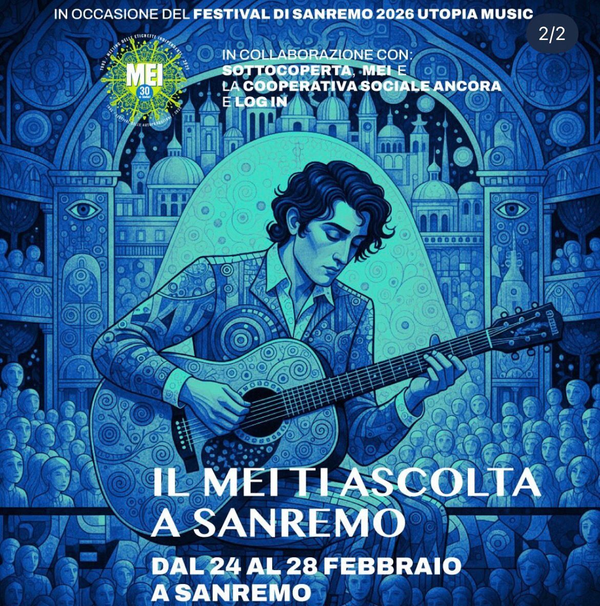 IL MEI TI ASCOLTA A SANREMO: ECCO IL PROGRAMMA COI 22 ARTISTI SELEZIONATI DAL 24 FEBBRAIO AL 28 FEBBRAIO