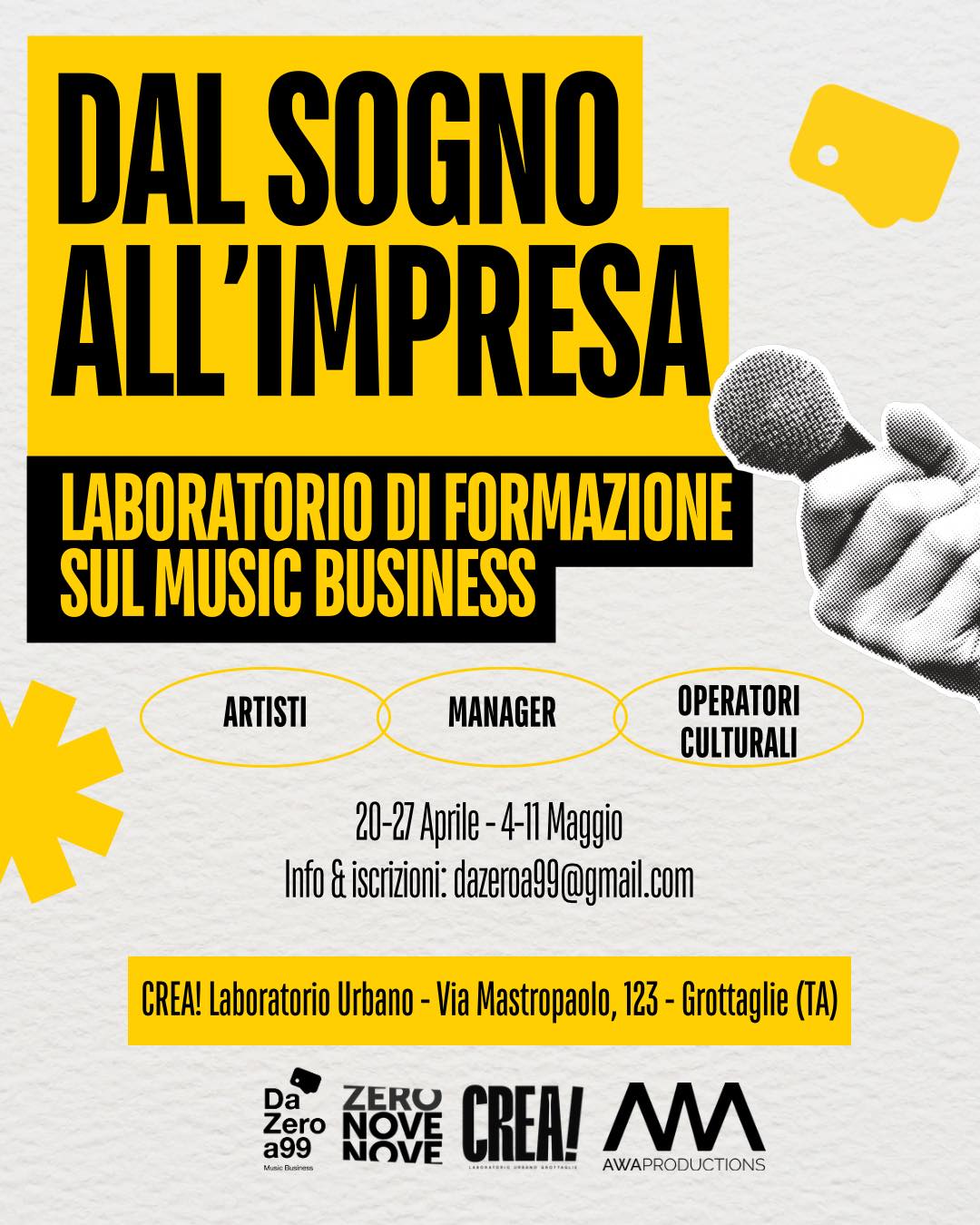 Formazione music business: nasce «Da Zero a 99» rivolto ad artisti, manager, creativi e operatori culturali