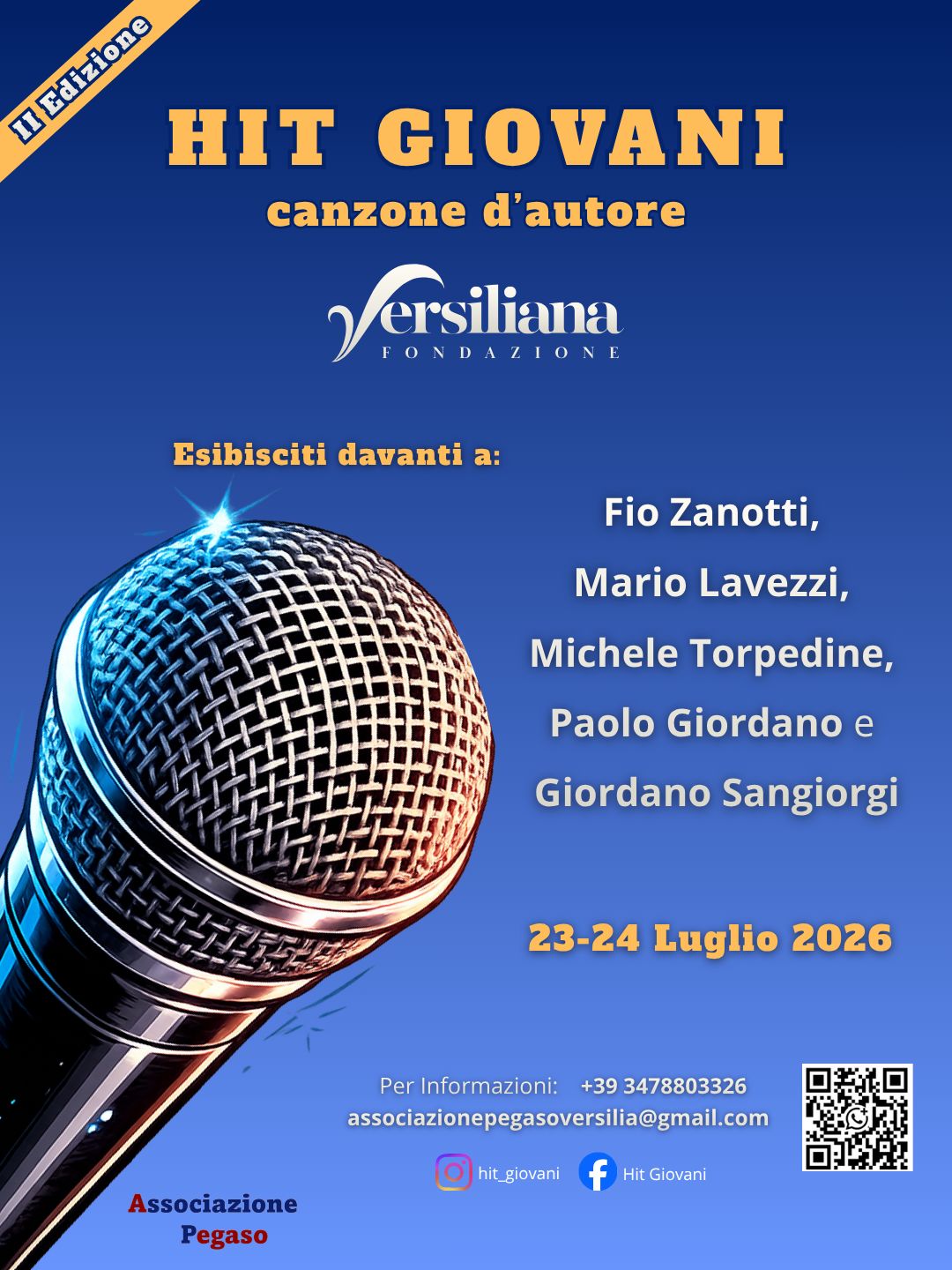 Al via la seconda edizione di HIT GIOVANI Canzoni d’Autore, in giuria anche Giordano Sangiorgi