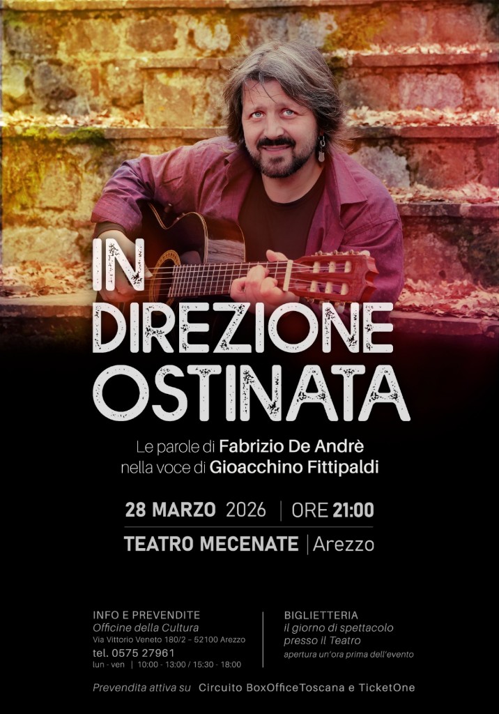 “In direzione ostinata”: le parole di De André tornano a teatro  Gioacchino Fittipaldi porta in scena un recital tra poesia e umanità