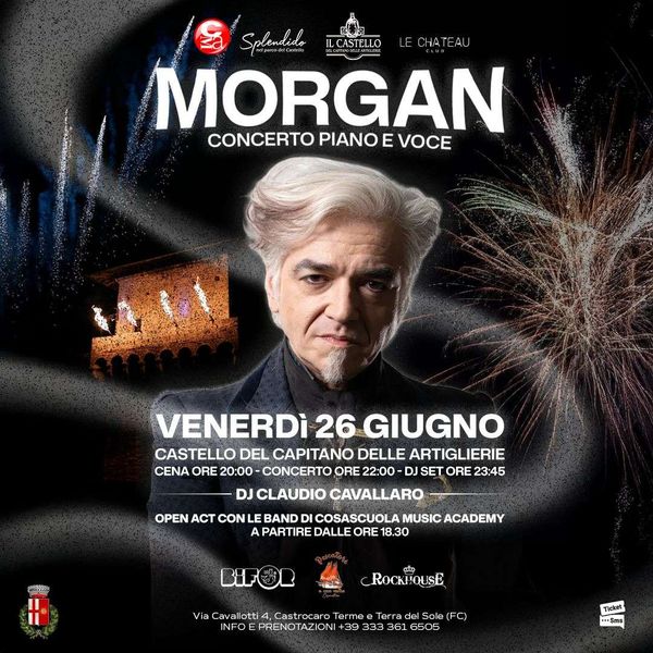 Morgan in concerto al Castello del Capitano delle Artiglierie venerdì 26 giugno, il MEI è partner