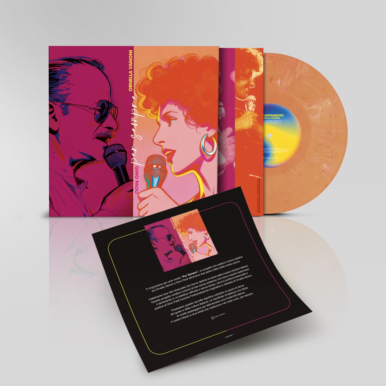 Solo oggi e domani disponibile in pre-order sul Sony Music Store “PER SEMPRE”, il vinile colorato e numerato da collezione che celebra l’unione artistica tra ORNELLA VANONI e GINO PAOLI.