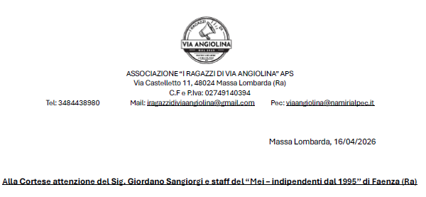  Il MEI prosegue nel suo impegno con la Solidarieta’