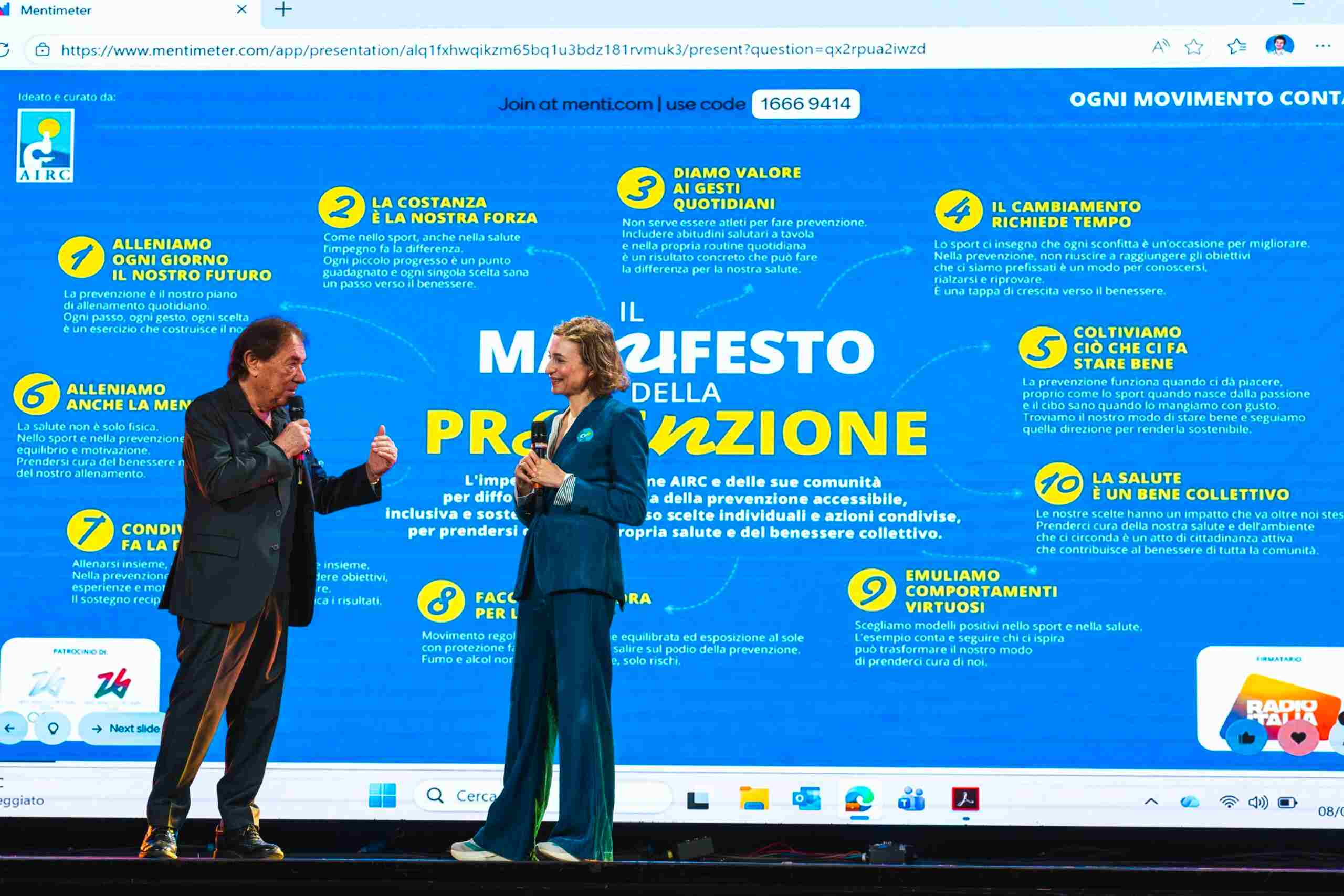 Radio Italia aderisce al Manifesto della Prevenzione AIRC: “Ogni movimento conta”