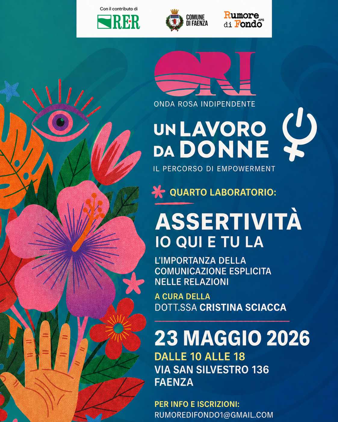 Un Lavoro da Donne: il 23 maggio a Faenza il quarto laboratorio dedicato all’assertività