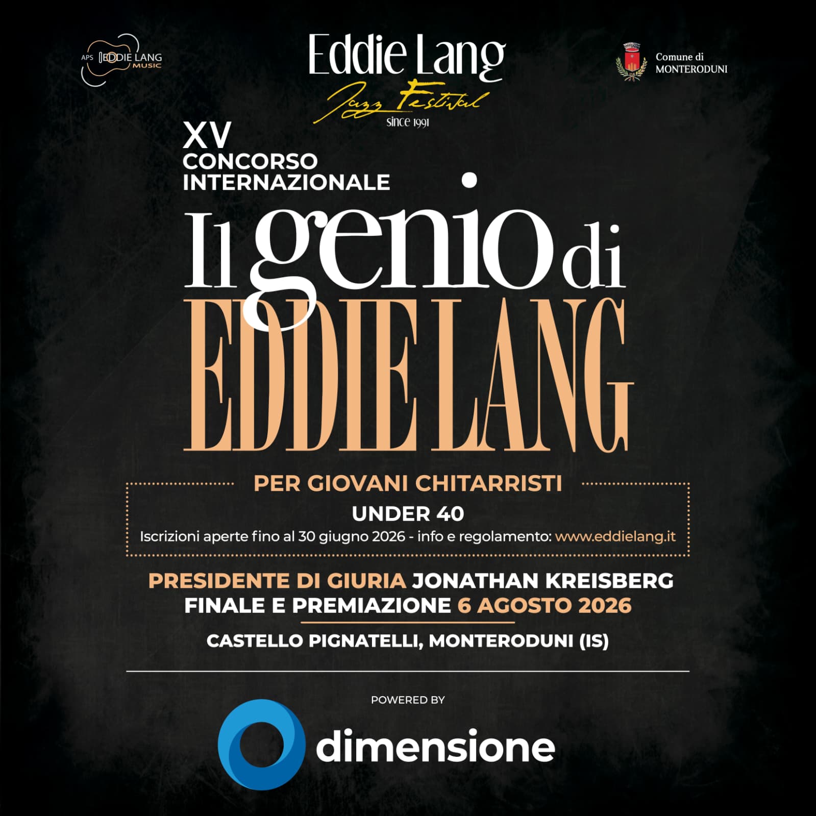 EDDIE LANG MUSIC APS presenta la XV edizione Concorso internazionale: “Il Genio di Eddie Lang” – iscrizioni aperte fino al 30 giugno