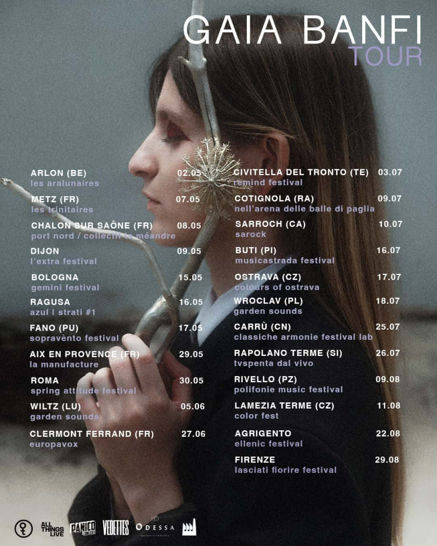 GAIA BANFI: al via dal 2 maggio il tour estivo in Italia e in Europa.
