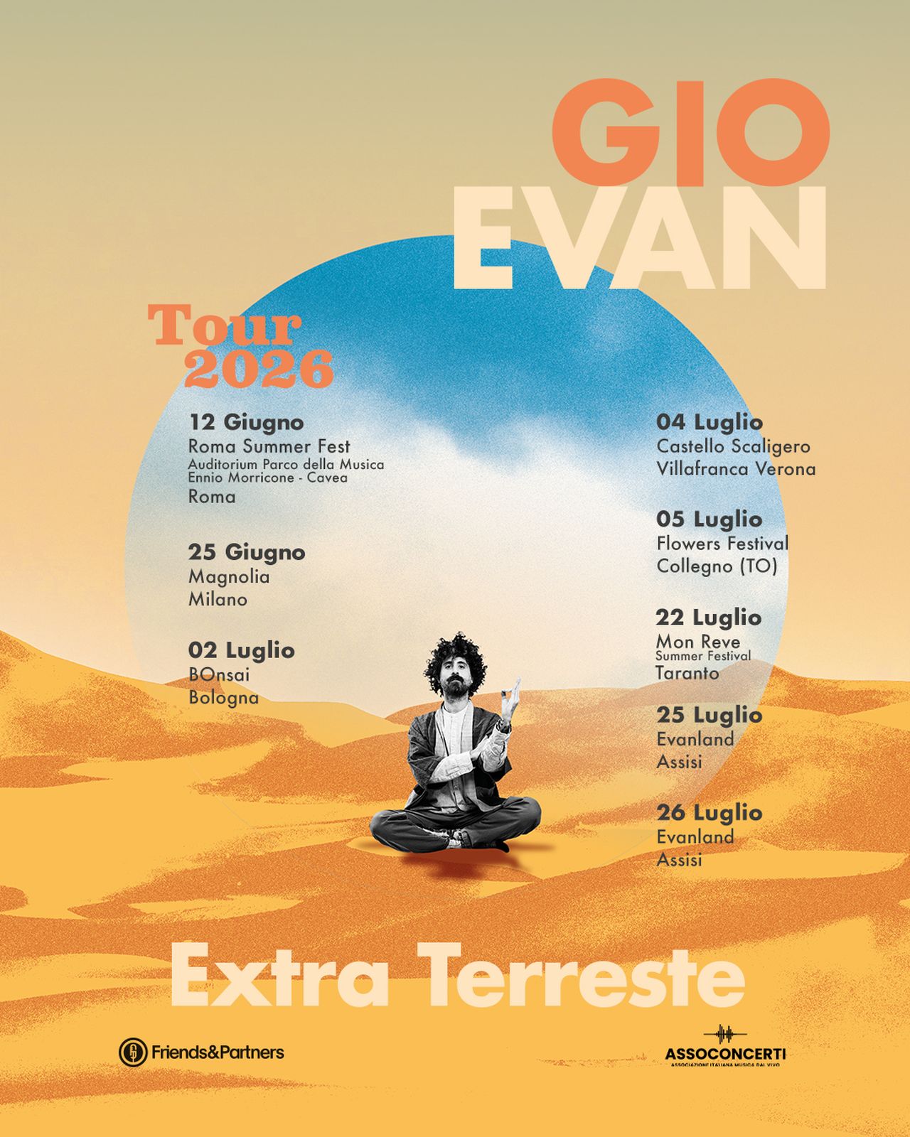 GIO EVAN torna con “Ma bene”, il nuovo singolo è in radio e in digitale. Al via da giugno il tour “Extra Terreste” e, a luglio, la 5ª edizione di Evanland, il festival internazionale del mondo interiore