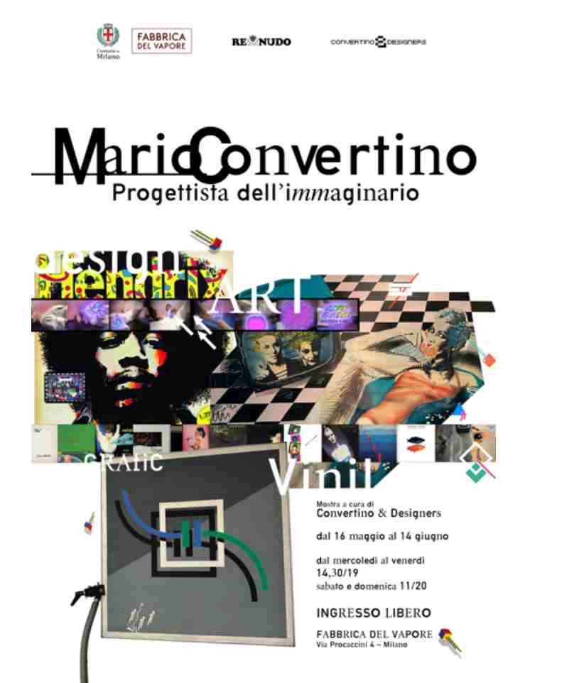 Mario Convertino, il progettista dell’immaginario: a Milano la mostra dedicata al visionario della grafica italiana