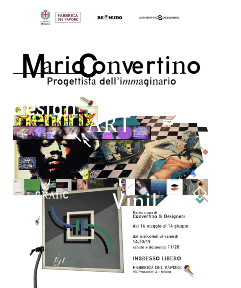 Mario Convertino, il progettista dell’immaginario: a Milano la mostra dedicata al visionario della grafica italiana