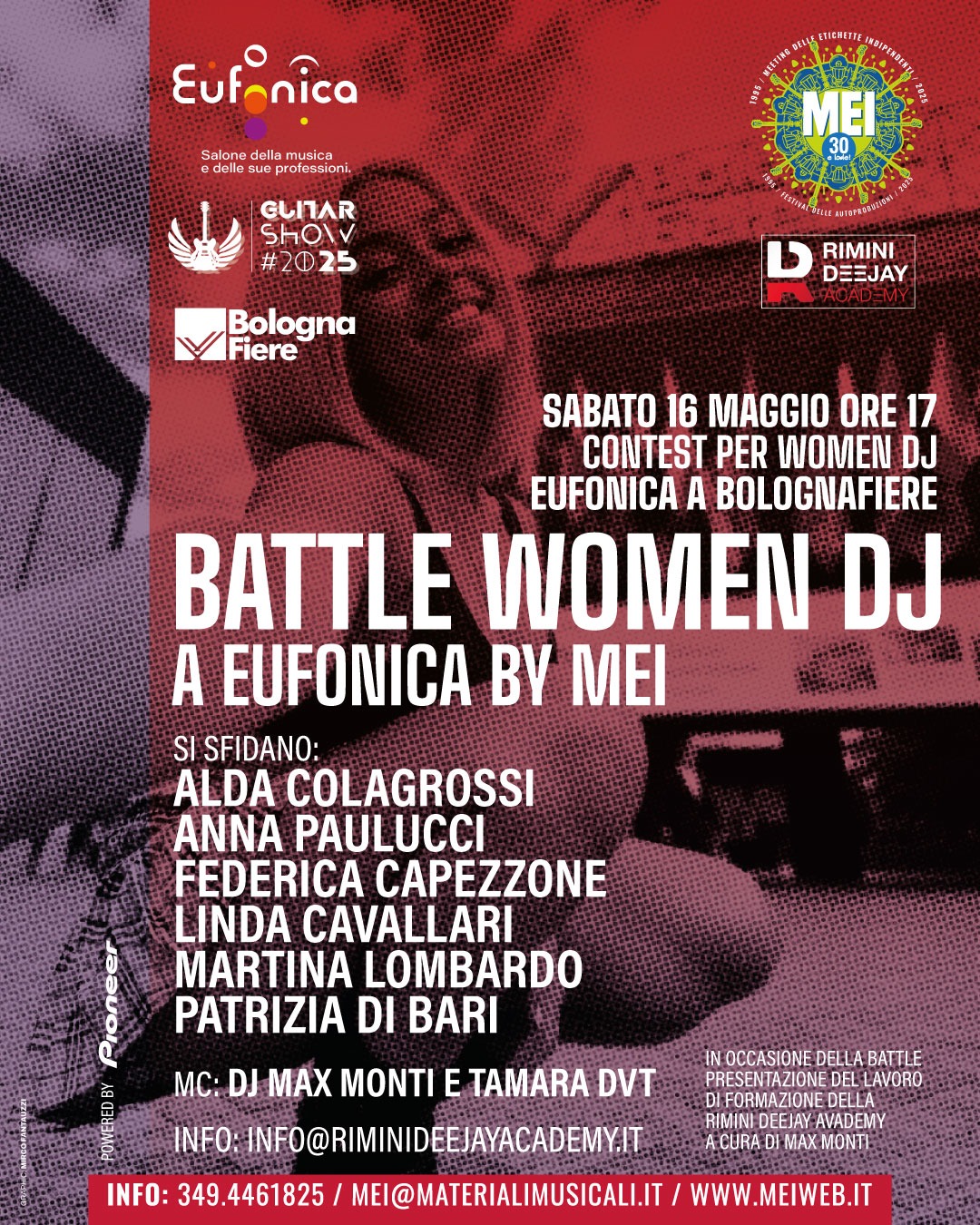 Battle Woman Dj ad Eufonica con il MEI cura di Rimini Deejay Academy: Sabato 16 maggio