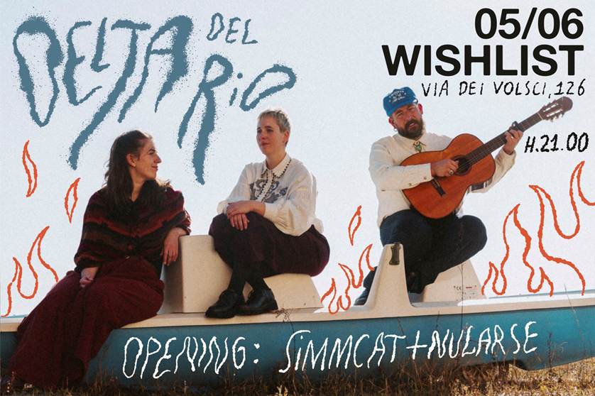  Il 5 giugno al WISHLIST la musica dei DELTA DEL RIO ospita arti visive e artigianato