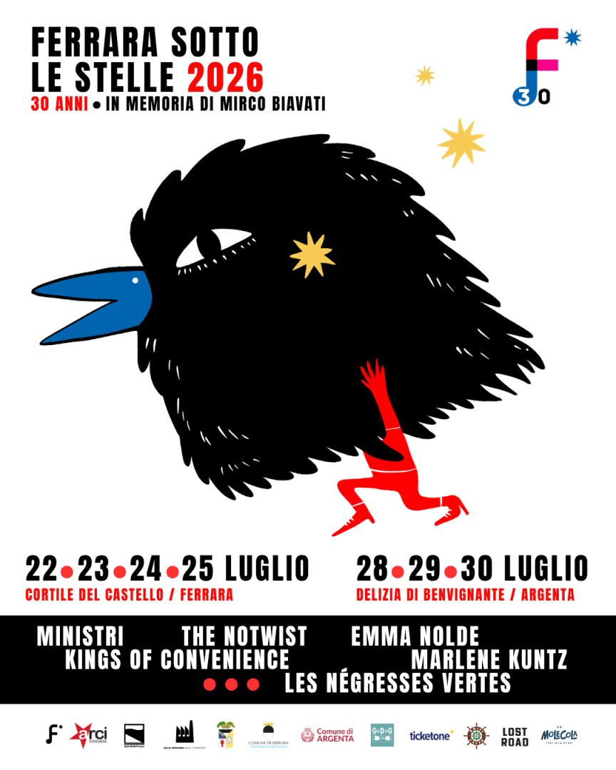 FERRARA SOTTO LE STELLE: dal 22 al 30 luglio la XXX edizione con KINGS OF CONVENIENCE, THE NOTWIST, EMMA NOLDE, MARLENE KUNTZ e tanti altri.