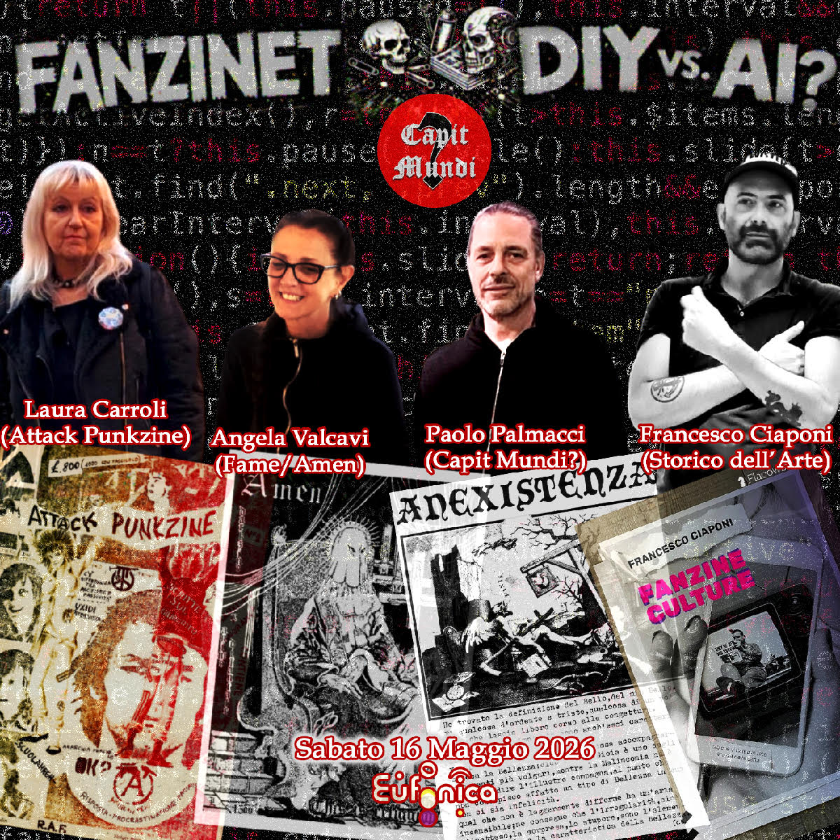 MEI a Eufonica 2026: “Fanzinet, la rete del DIY”, incontro su fanzine, cultura indipendente e nuovi media, sabato 16 maggio!