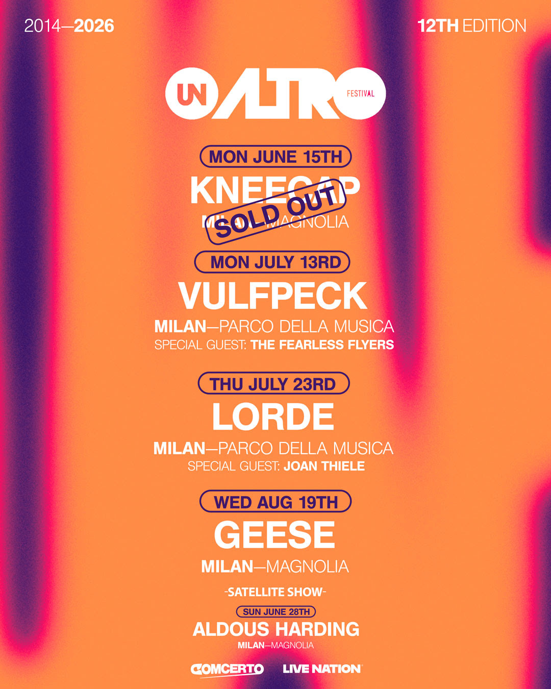 UNALTROFESTIVAL annuncia il primo SOLD OUT