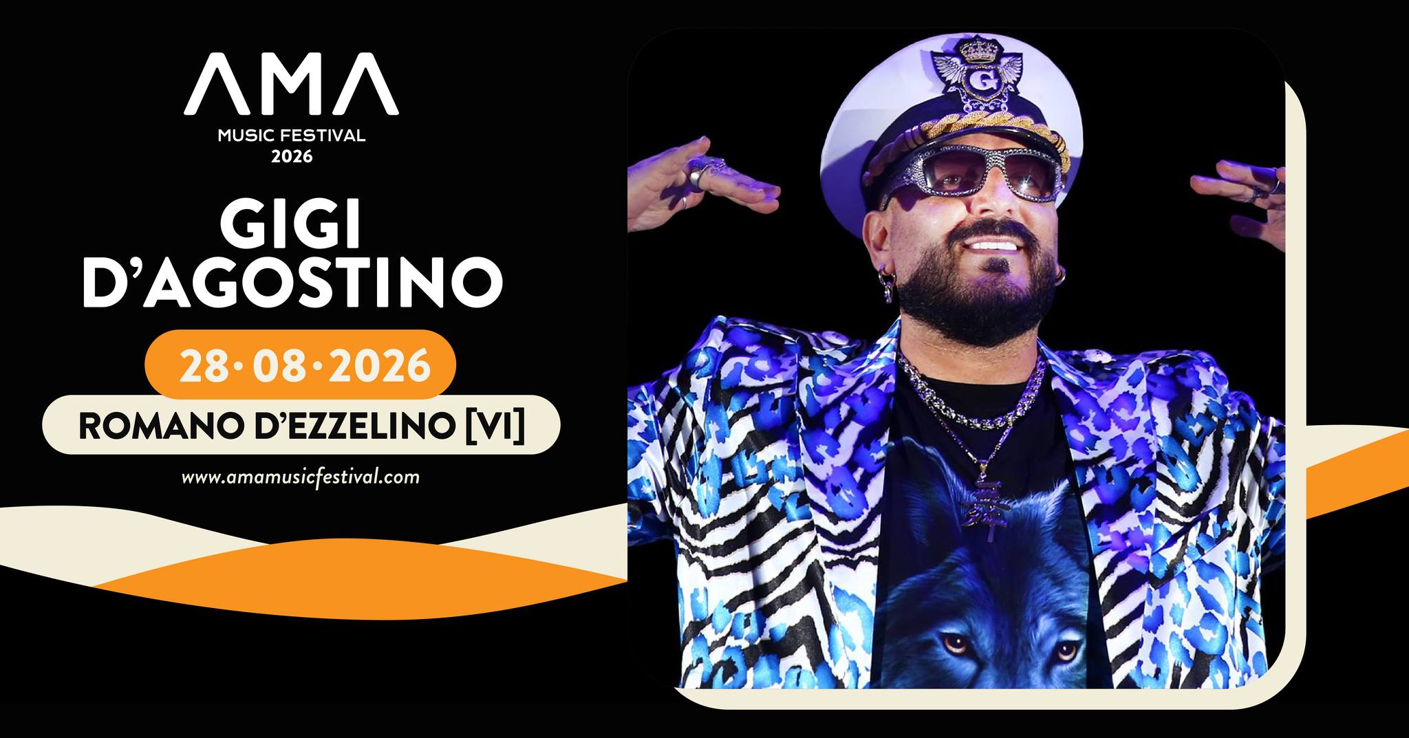 AMA Music Festival – si aggiunge GIGI D’AGOSTINO alla line up (28 agosto)
