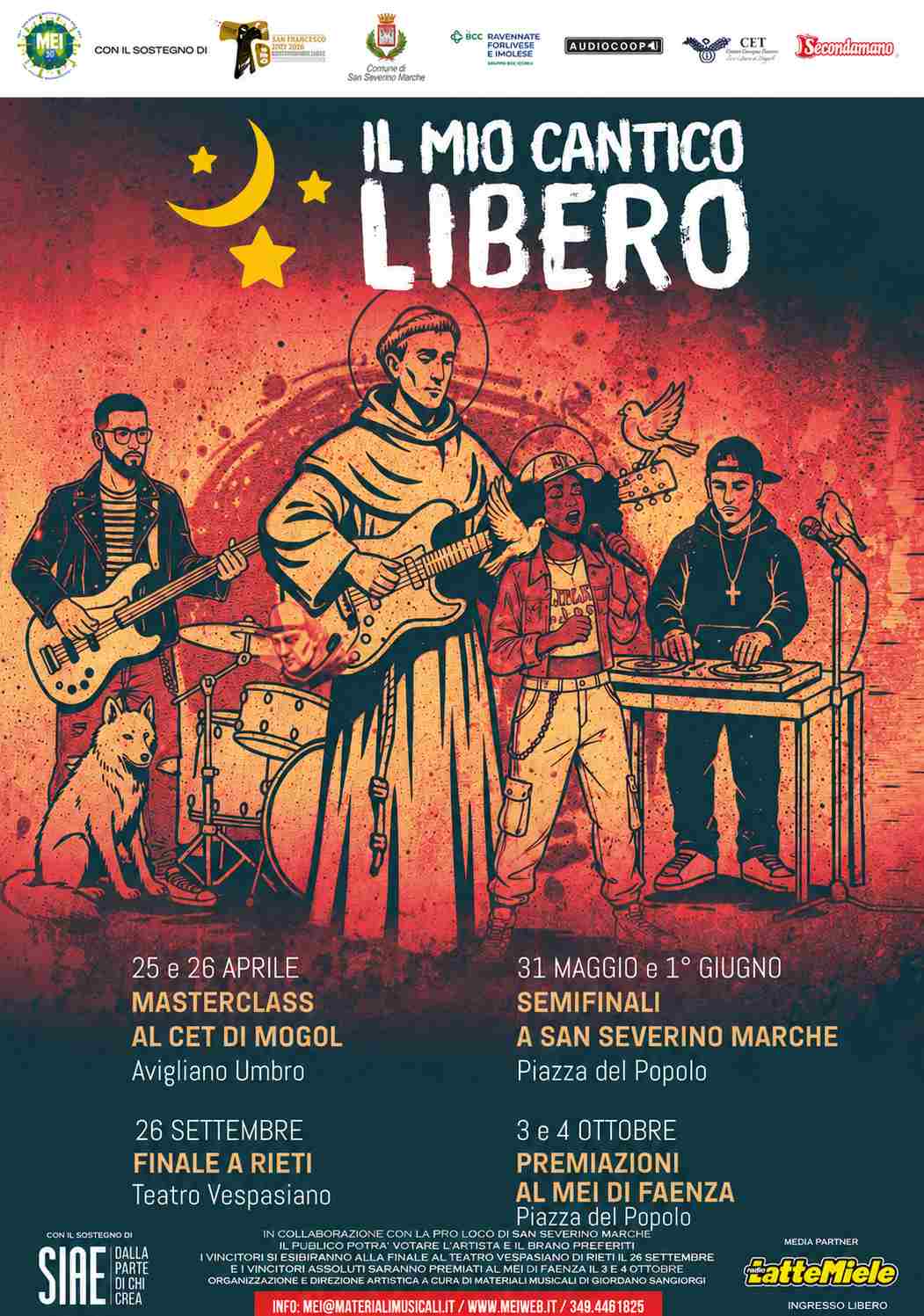 “IL MIO CANTICO LIBERO”: ECCO I DIECI FINALISTI CHE SI ESIBIRANNO SABATO 26 SETTEMBRE AL TEATRO VESPASIANO DI RIETI