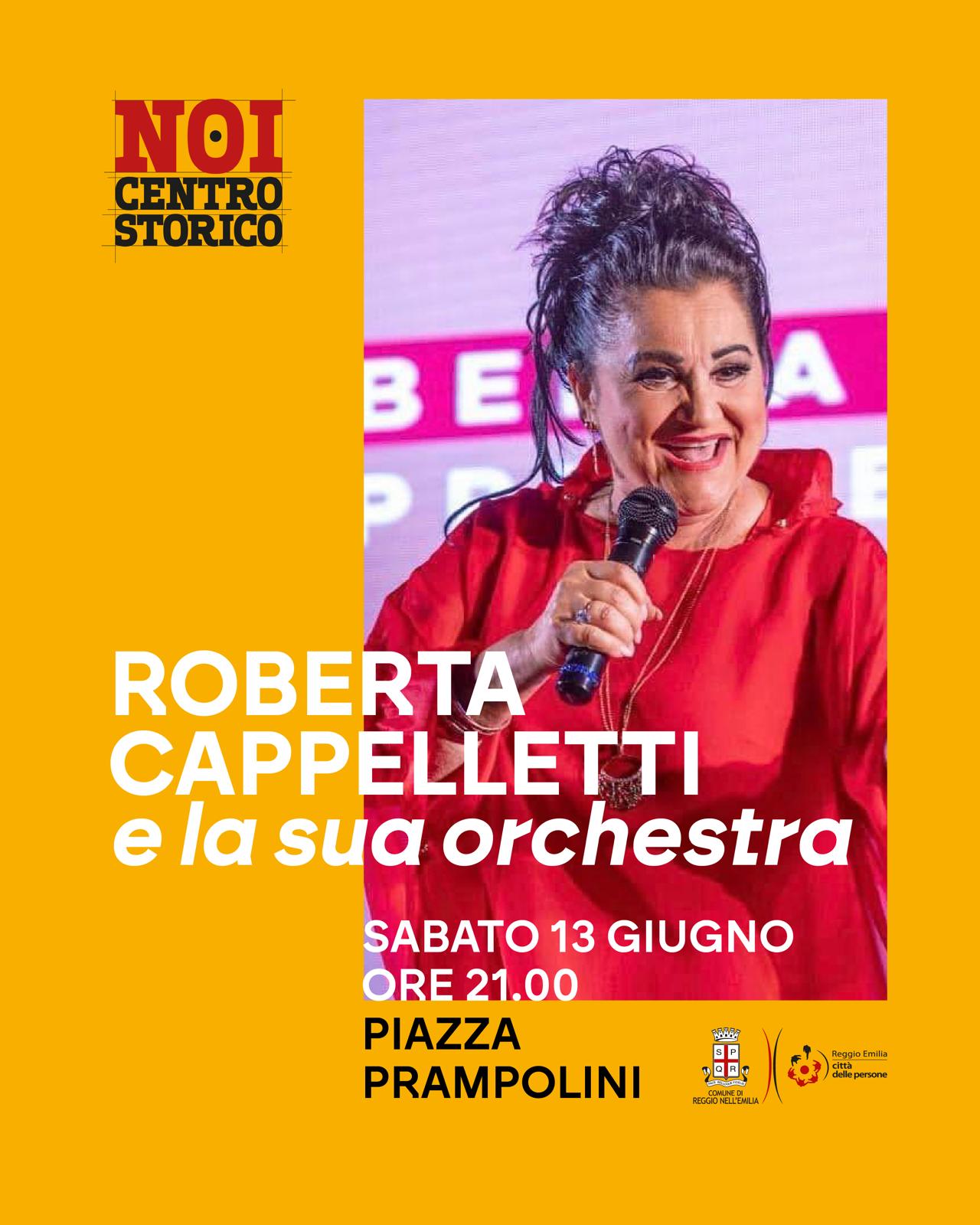Roberta Cappelletti e la sua orchestra in concerto a Reggio Emilia il 13 giugno