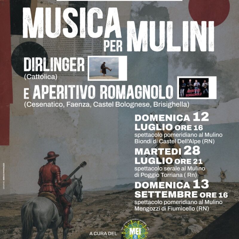 Locandina evento Musica nei Mulini