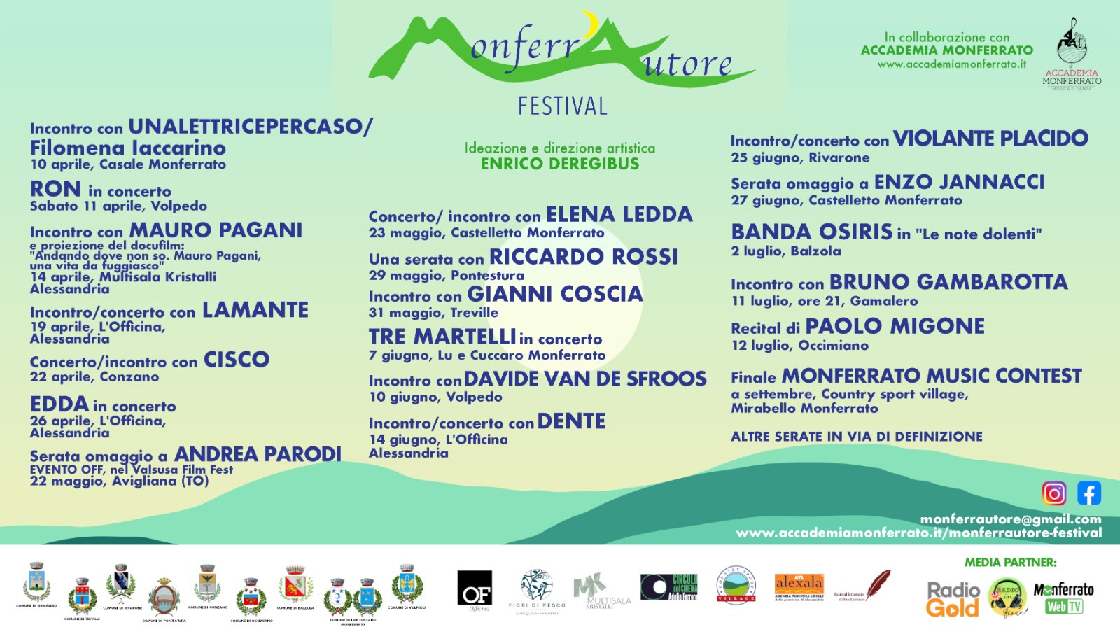 Arrivano Banda Osiris,Bruno Gambarotta e Paolo Migone al Monferr’Autore Festival diretto da Enrico Deregibus