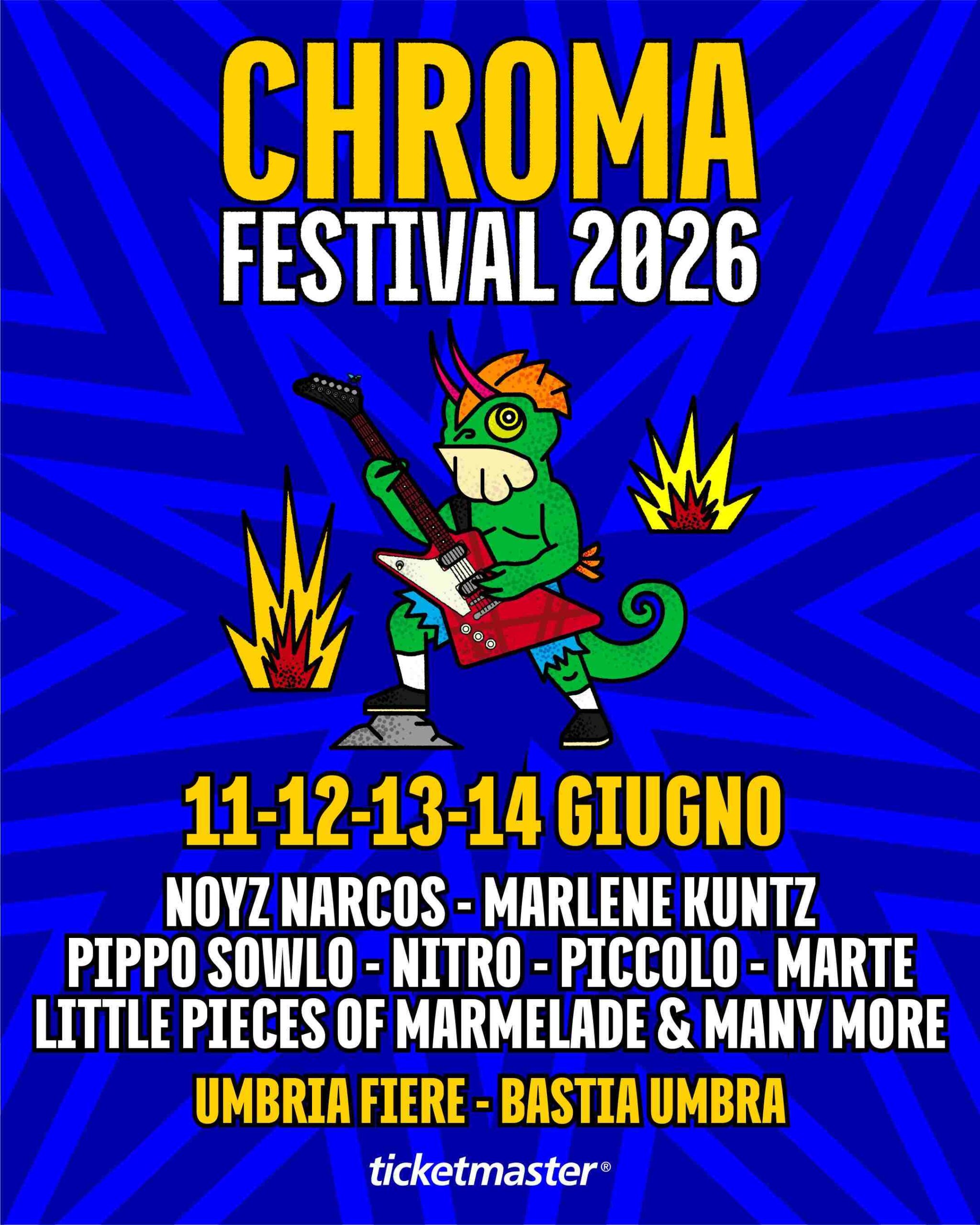 Chroma festival 2026: Line up completa della IX edizione. 11/14 giugno – Bastia Umbra (PG)