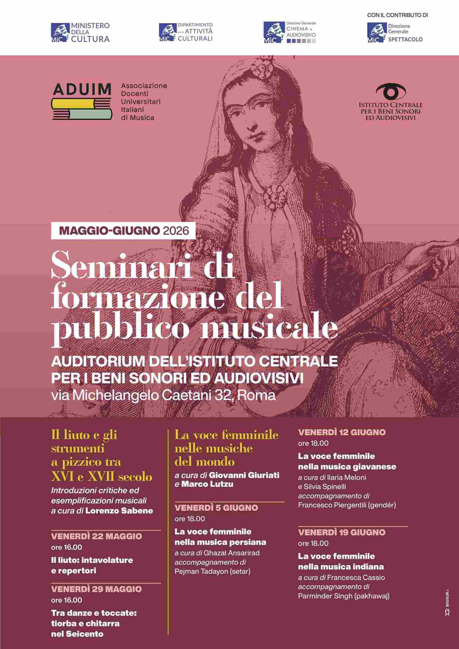 “La voce femminile nelle musiche del mondo” all’ICBSA (ex Discoteca di Stato)