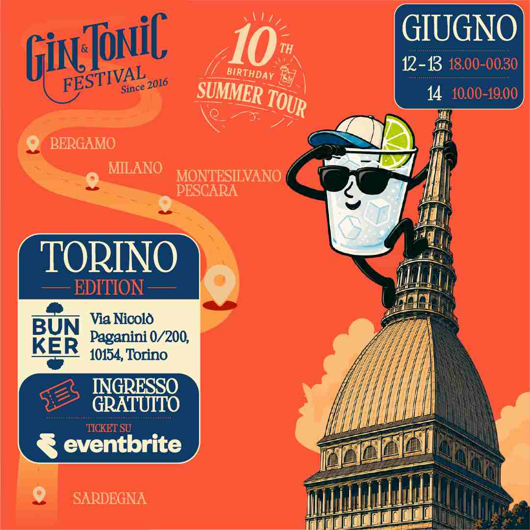 Gin & Tonic Festival torna al Bunker di Torino (12-13 giugno 2026): tutte le novità ed i contenuti extra