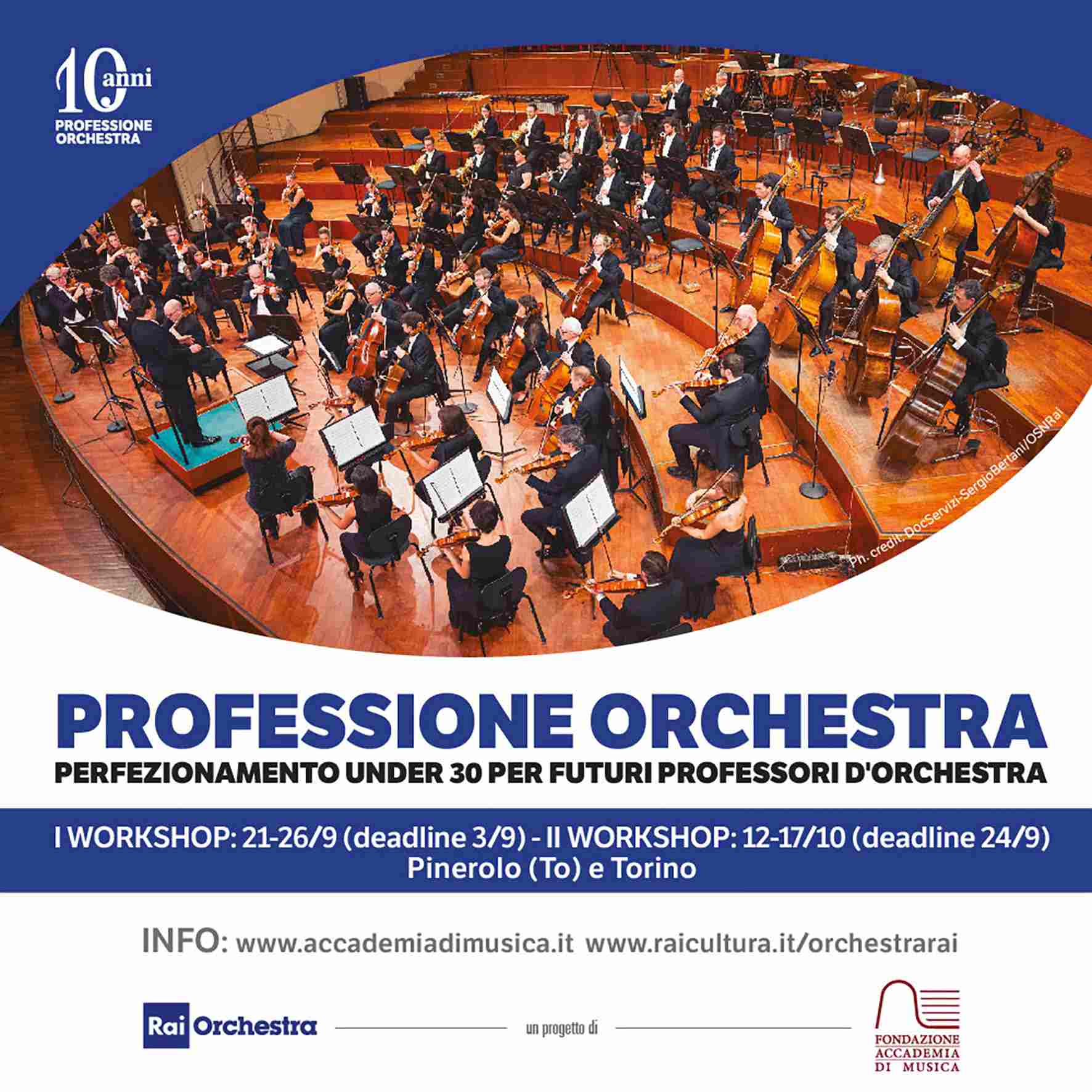Professione Orchestra: nuovo bando di OSN Rai e Accademia di Musica di Pinerolo e Torino