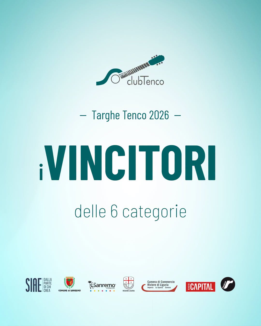 PREMIO TENCO 2026 (22-23-24 ottobre): ecco i vincitori delle TARGHE TENCO 2026