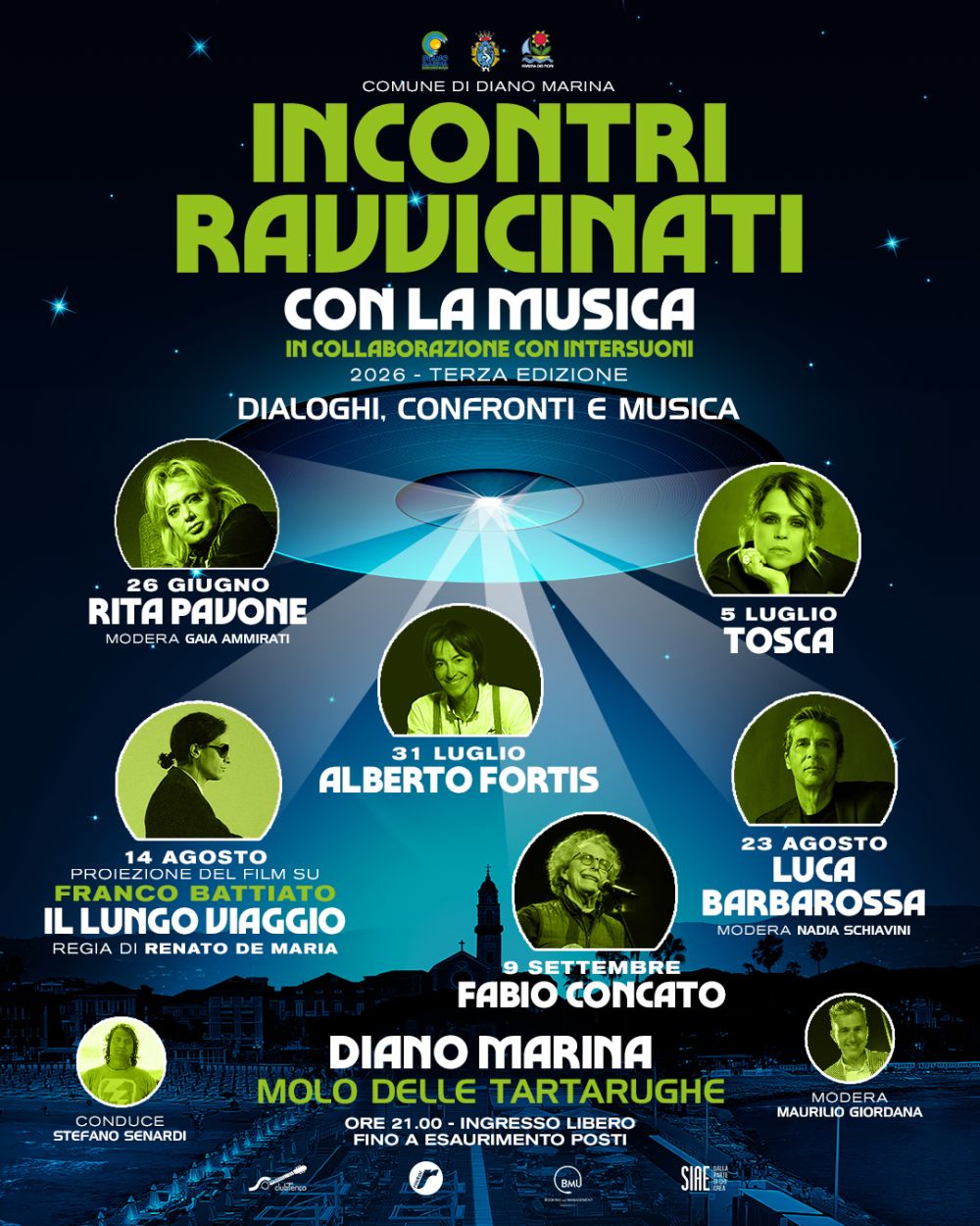 Dopo il successo dei primi due appuntamenti con Rita Pavone e Tosca, la rassegna “INCONTRI RAVVICINATI CON LA MUSICA” prosegue il 31 luglio a Diano Marina (Imperia) con ALBERTO FORTIS