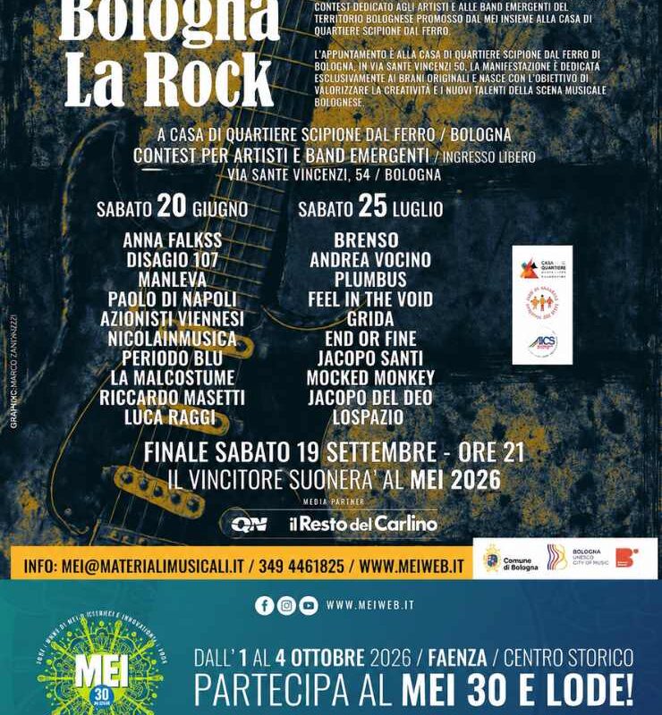 Locandina contest bologna la rock