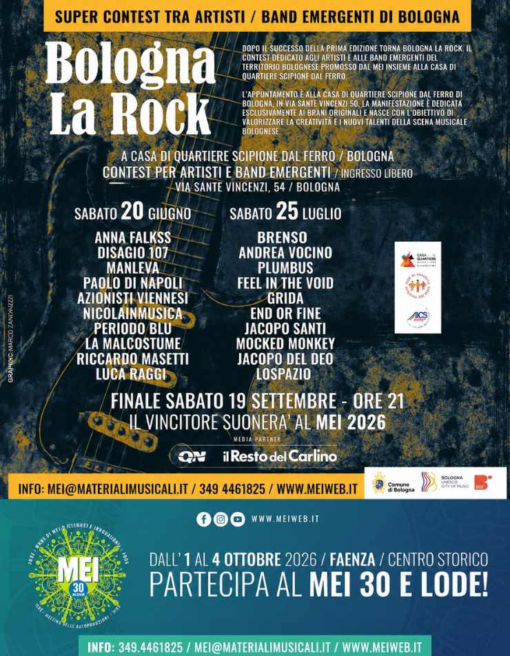 Locandina contest bologna la rock